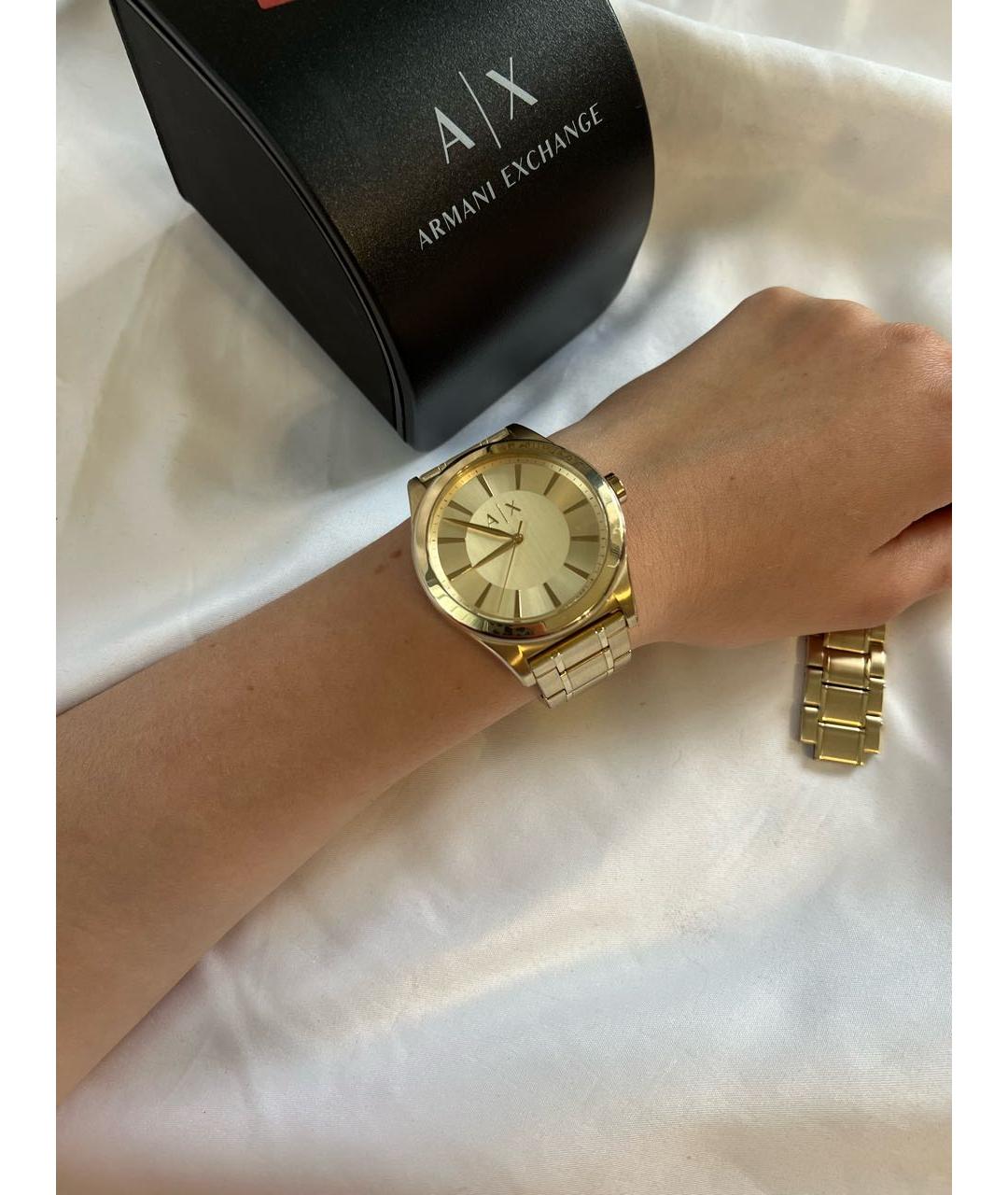 ARMANI EXCHANGE Золотые стальные часы, фото 8