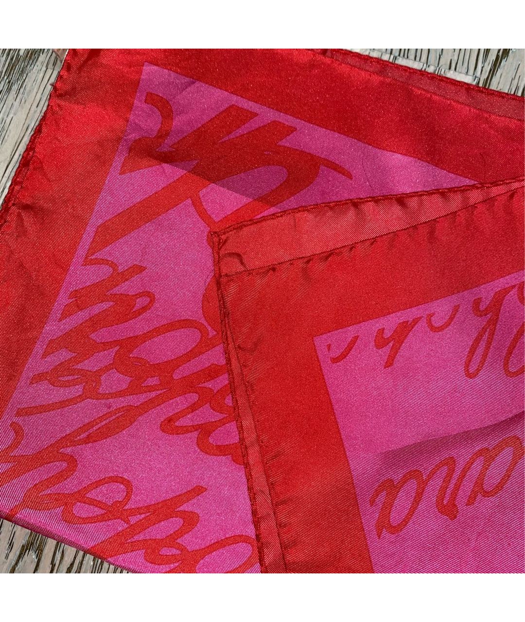 CHOPARD Розовый шелковый шарф, фото 3