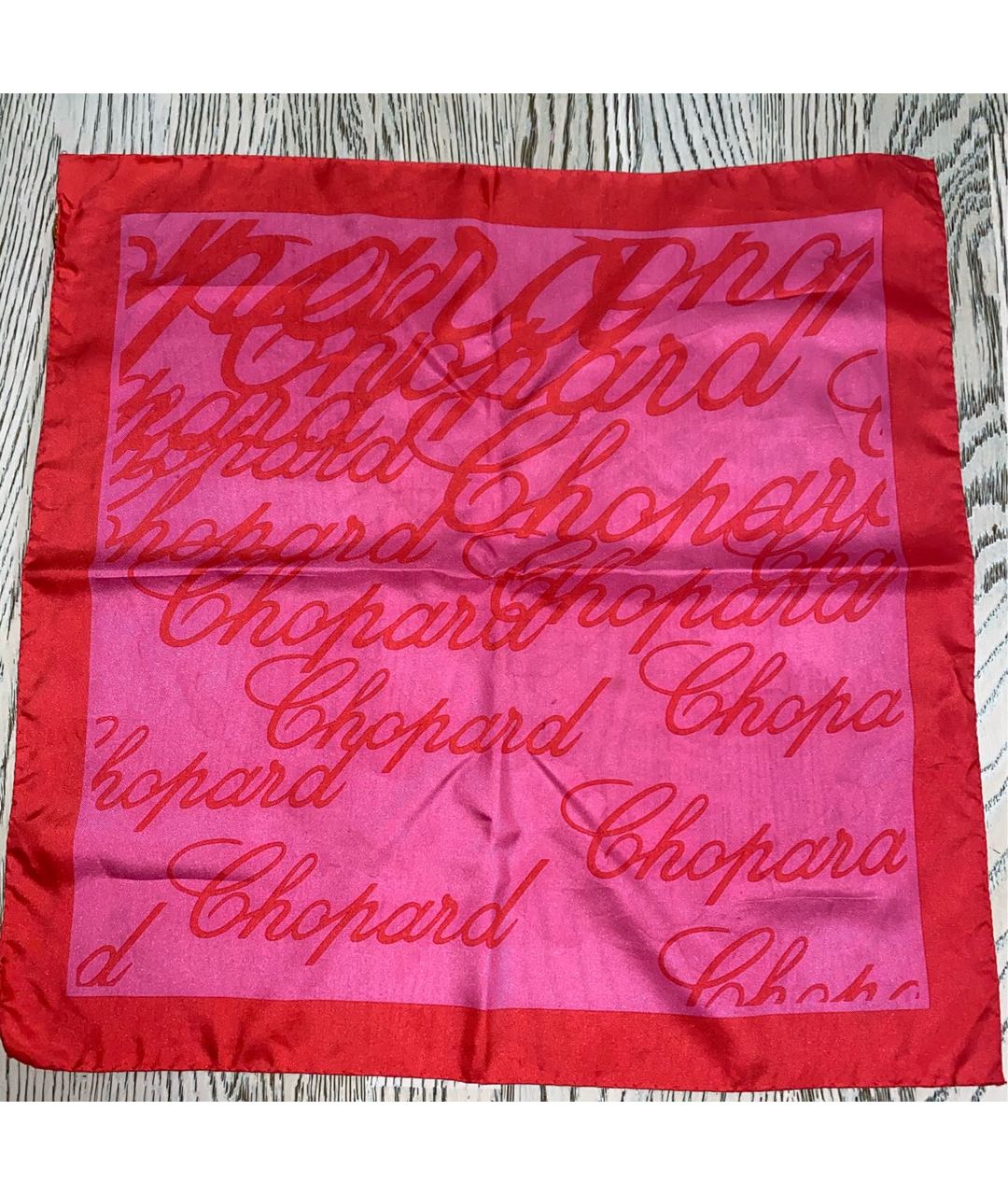 CHOPARD Розовый шелковый шарф, фото 2
