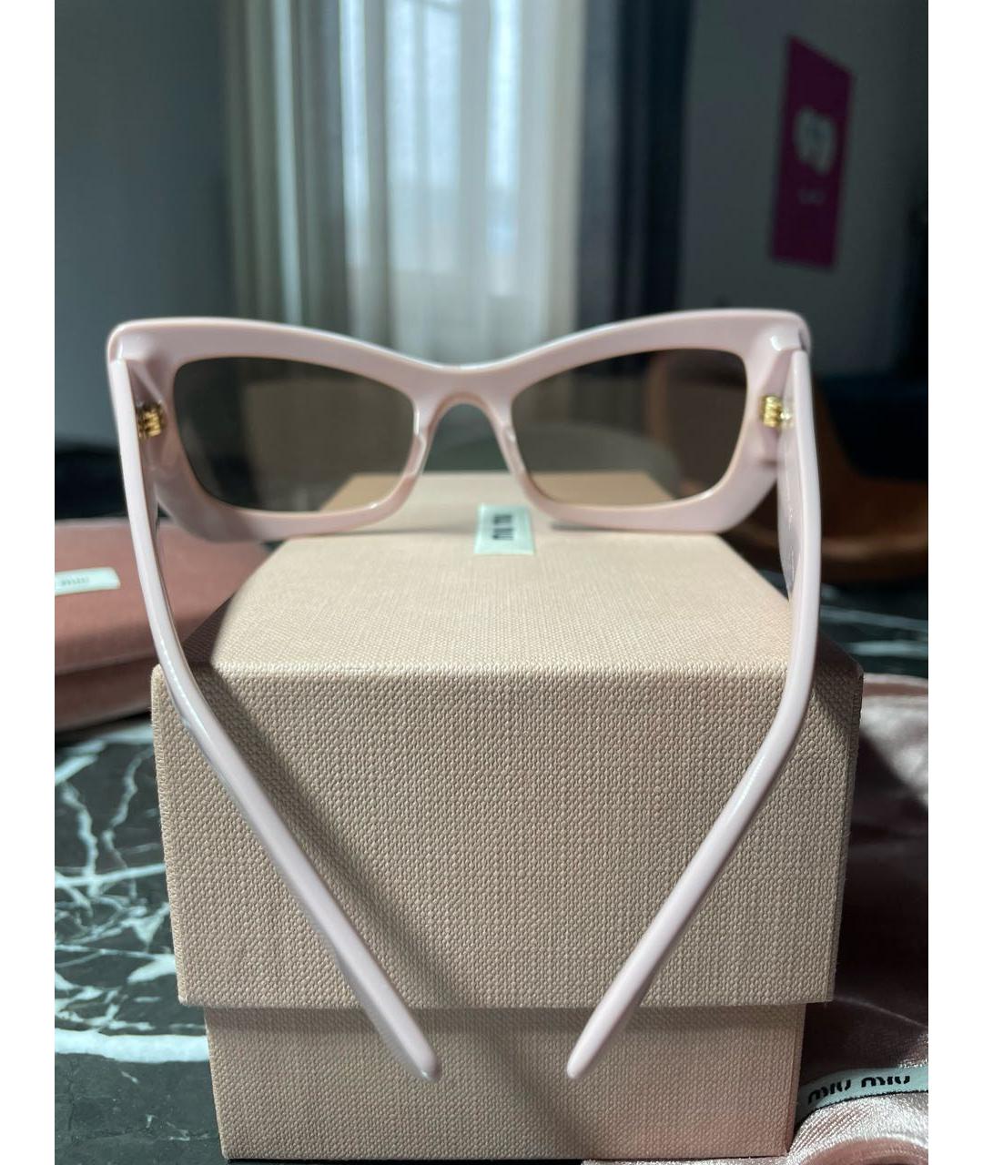 MIU MIU Розовые солнцезащитные очки, фото 4