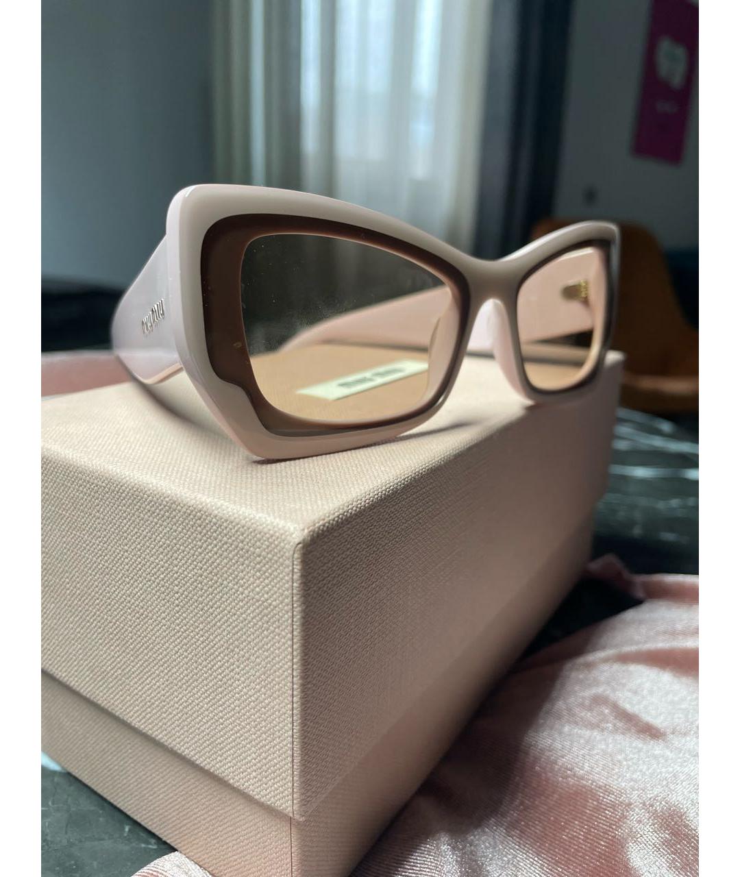 MIU MIU Розовые солнцезащитные очки, фото 3