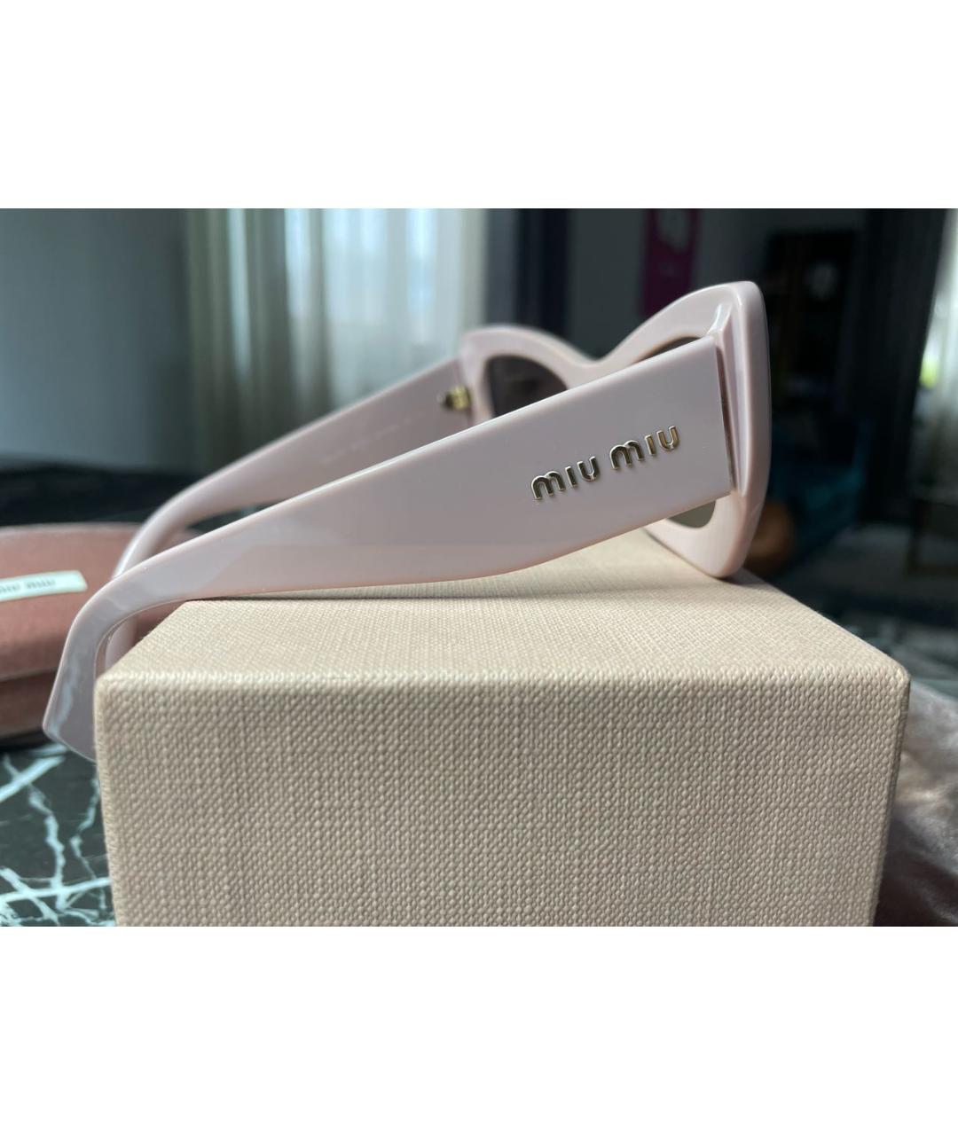 MIU MIU Розовые солнцезащитные очки, фото 2