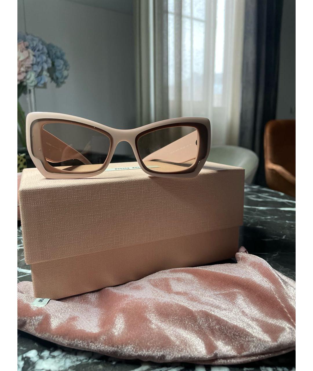 MIU MIU Розовые солнцезащитные очки, фото 5