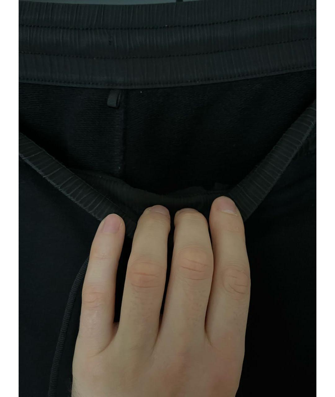 Y-3 Черные хлопковые повседневные брюки, фото 3