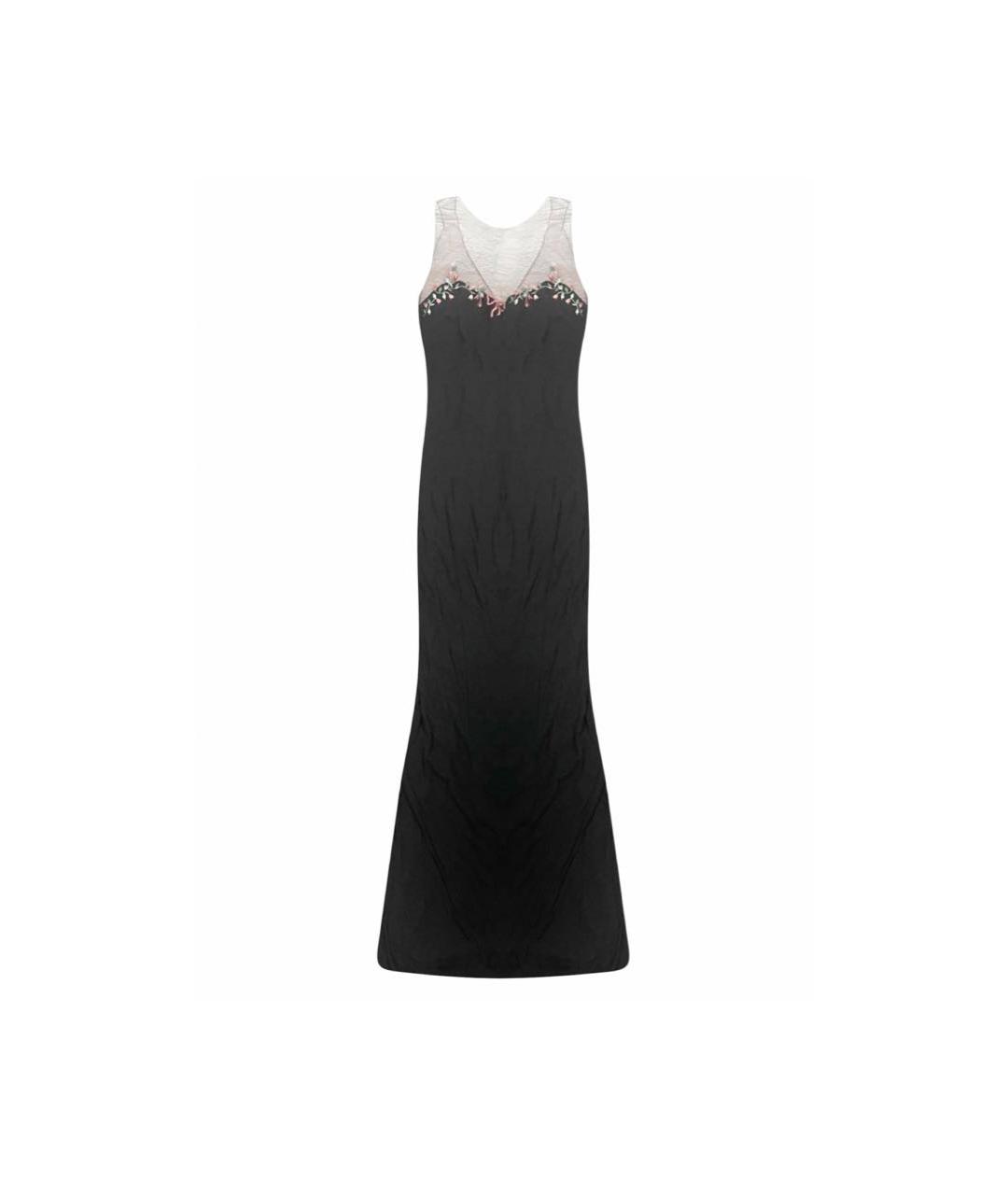 BLUMARINE Черное вискозное вечернее платье, фото 5