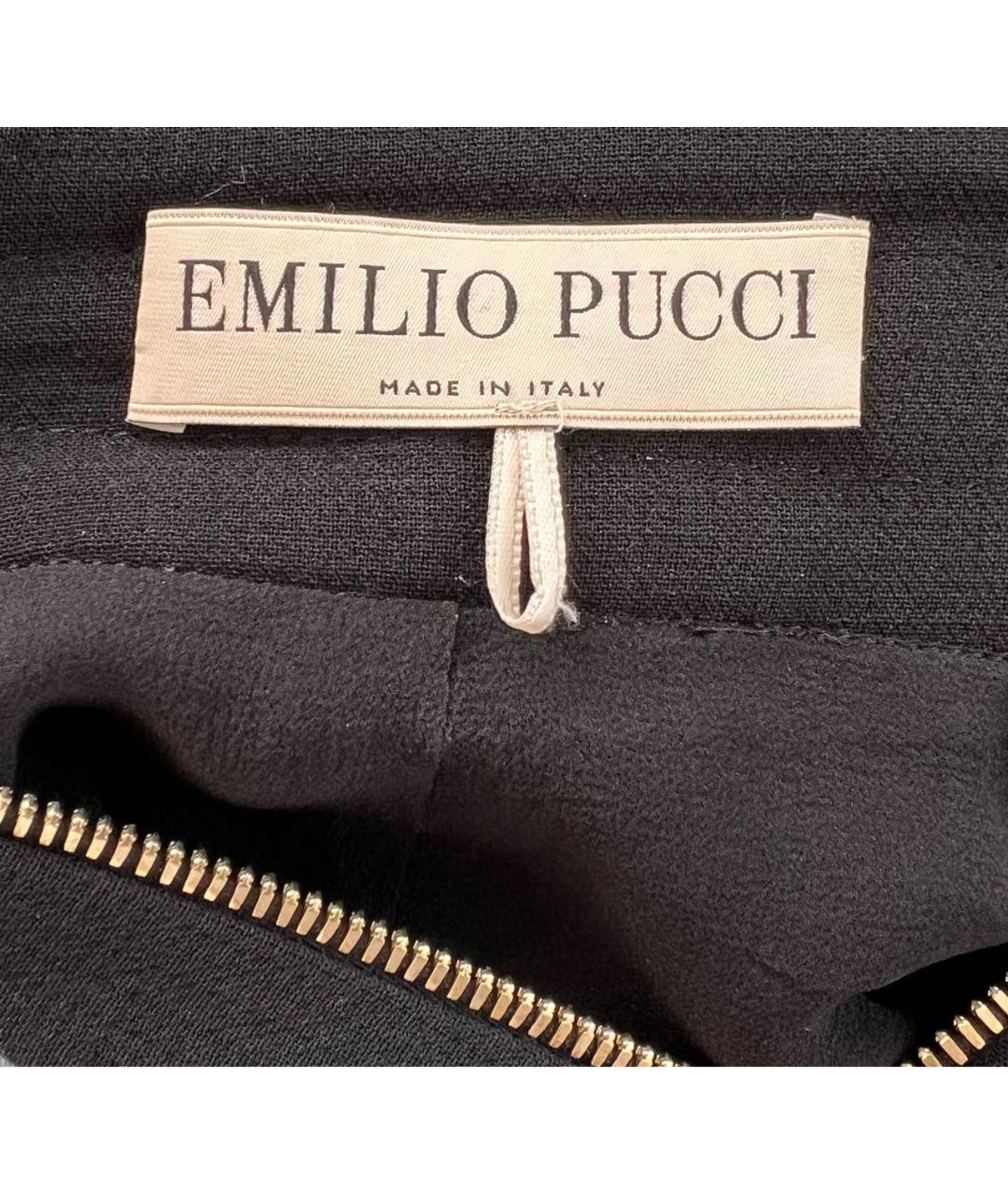EMILIO PUCCI Черная шерстяная юбка мини, фото 3