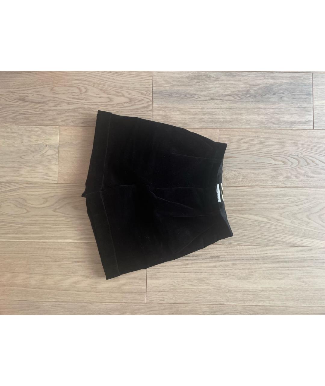 SAINT LAURENT Черные бархатные шорты, фото 4