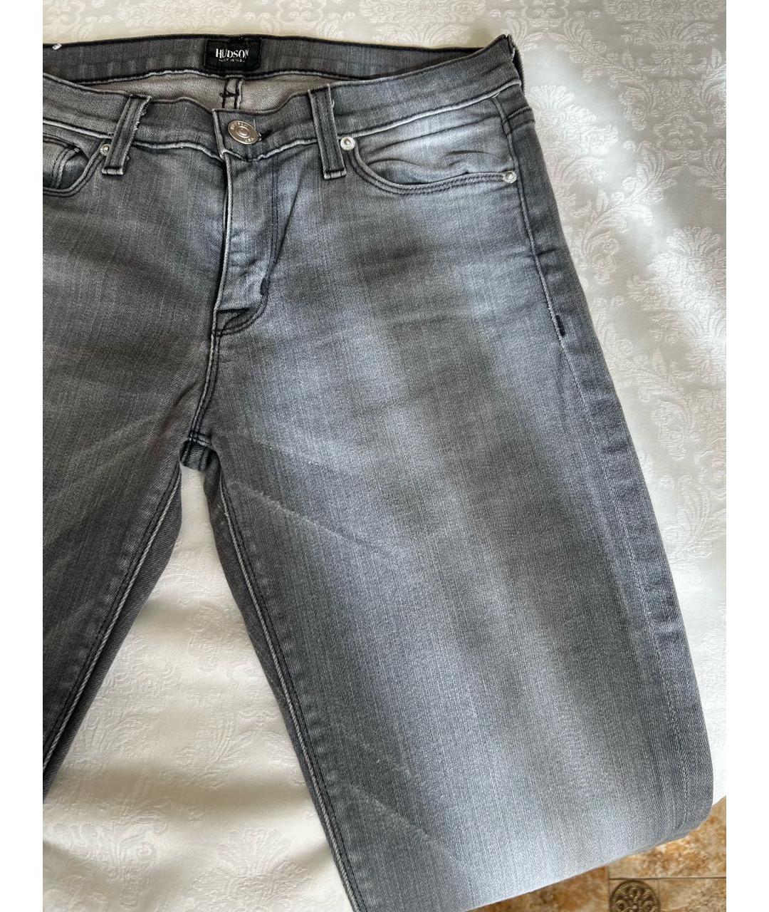 HUDSON Серые хлопковые джинсы слим, фото 4