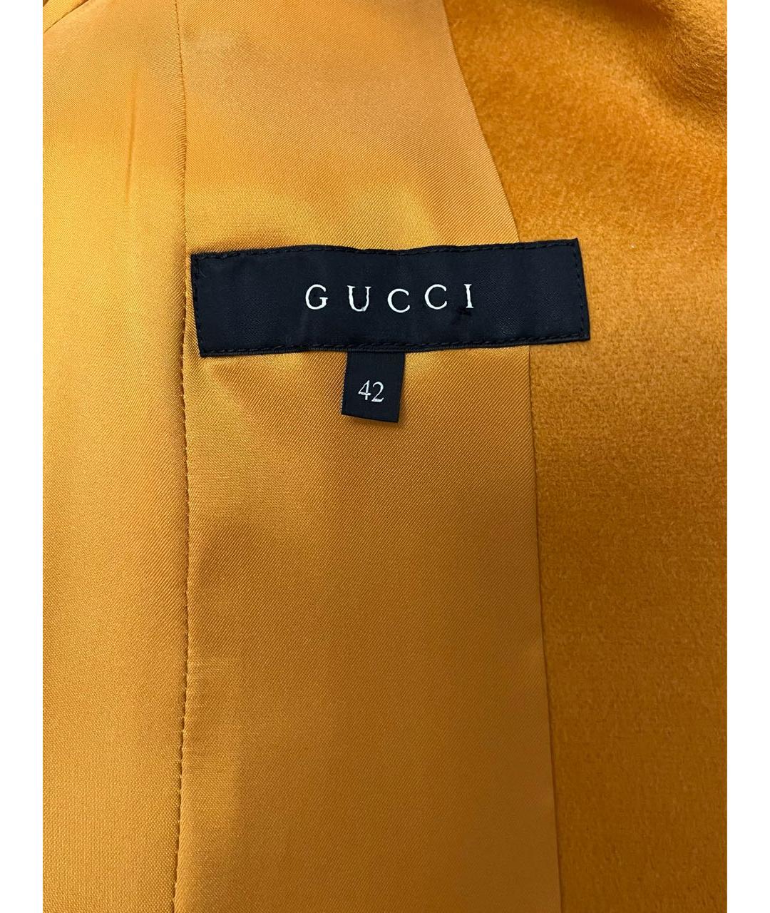GUCCI Оранжевое шерстяное пальто, фото 3
