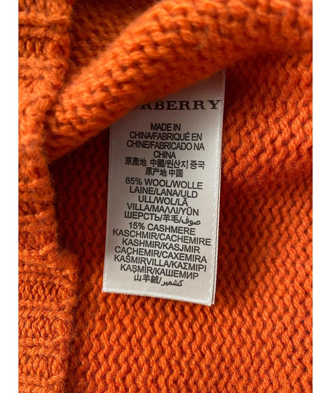 BURBERRY Оранжевый джемпер / свитер, фото 4