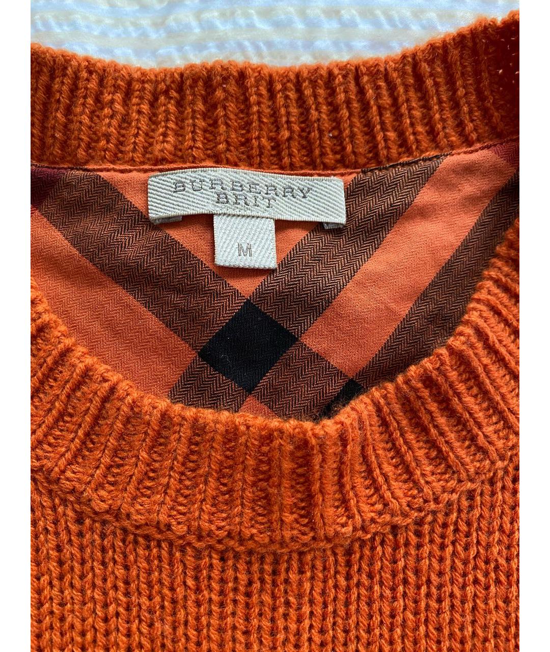 BURBERRY Оранжевый джемпер / свитер, фото 2
