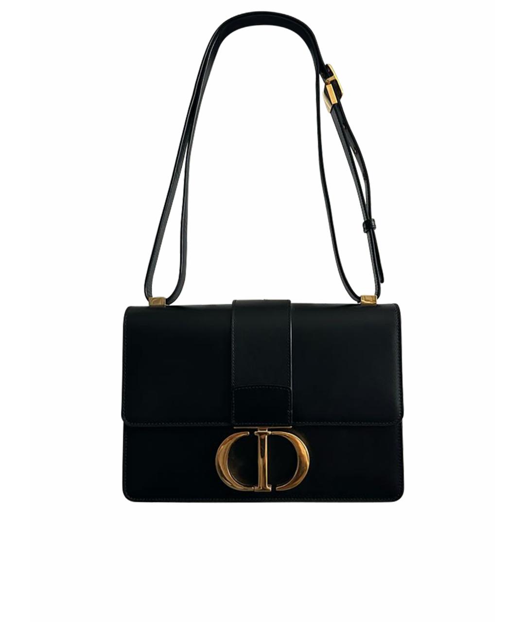 CHRISTIAN DIOR Черная кожаная сумка через плечо, фото 1