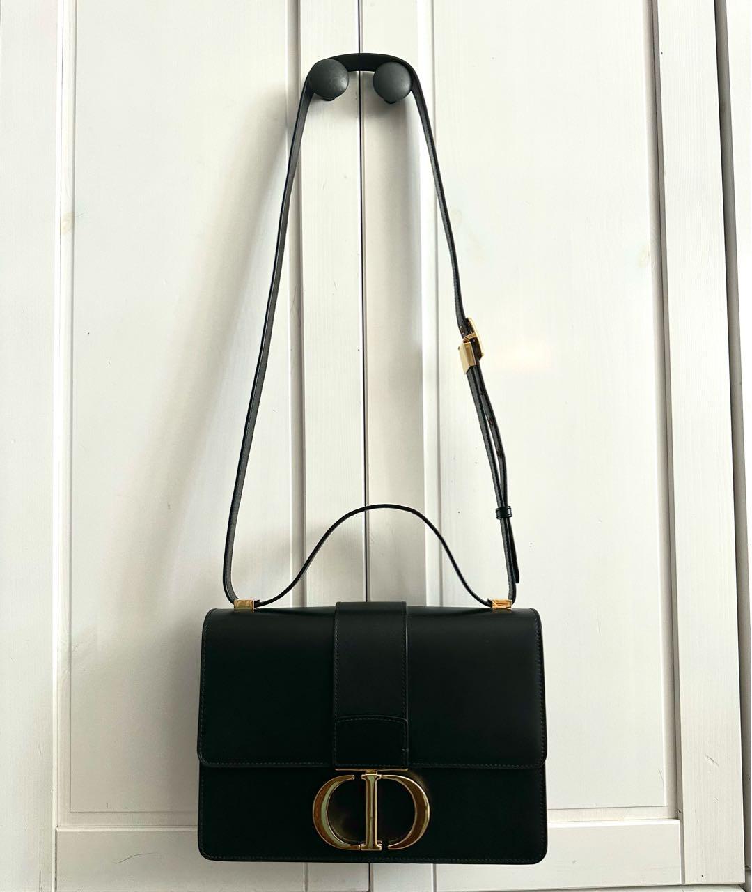 CHRISTIAN DIOR Черная кожаная сумка через плечо, фото 6