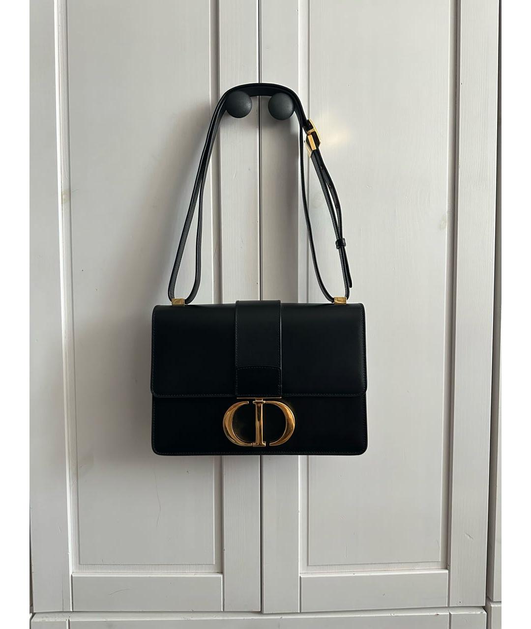 CHRISTIAN DIOR Черная кожаная сумка через плечо, фото 8