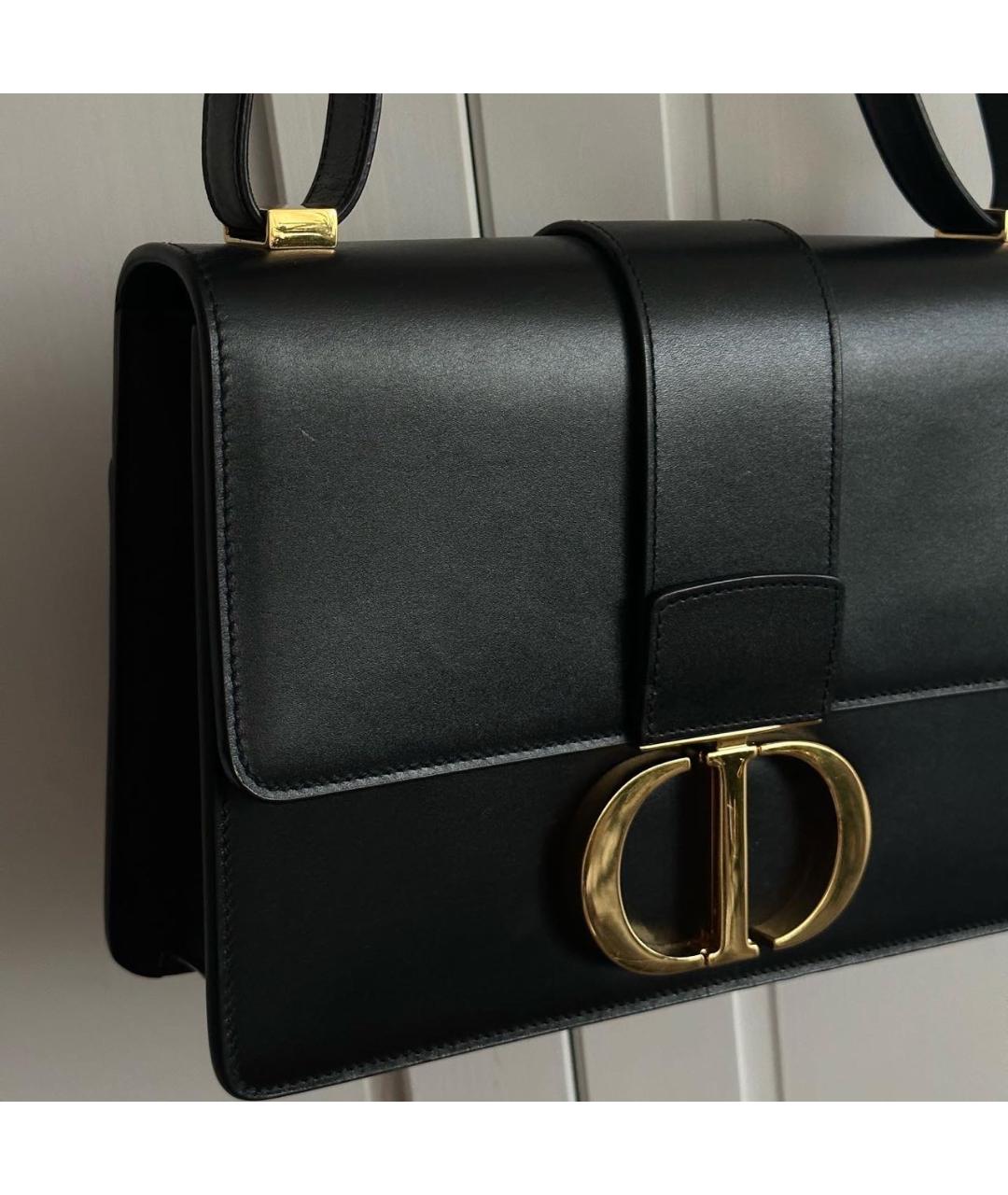 CHRISTIAN DIOR Черная кожаная сумка через плечо, фото 3