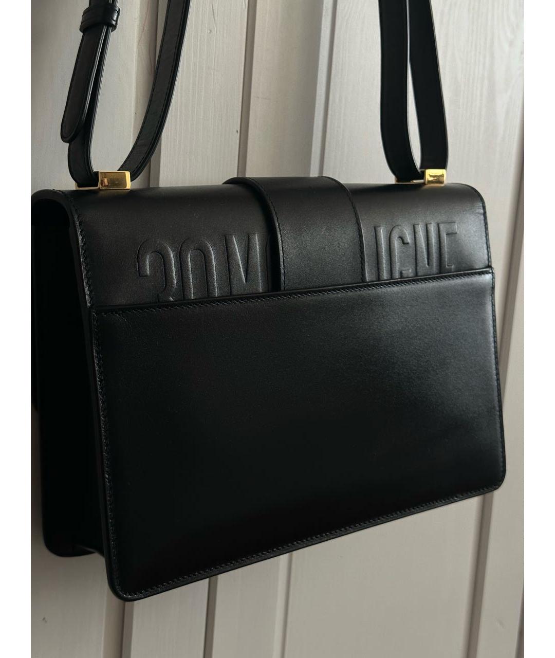CHRISTIAN DIOR Черная кожаная сумка через плечо, фото 4