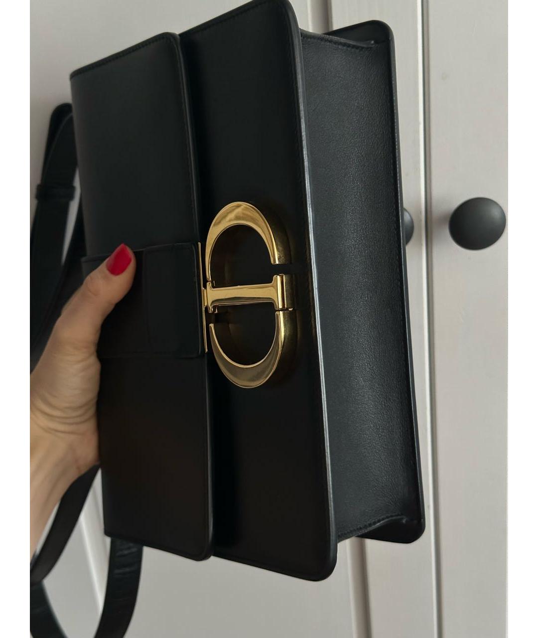 CHRISTIAN DIOR Черная кожаная сумка через плечо, фото 5