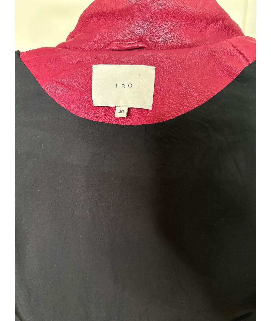 IRO Розовая кожаная куртка, фото 3