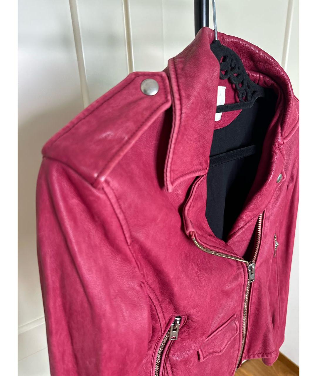 IRO Розовая кожаная куртка, фото 6