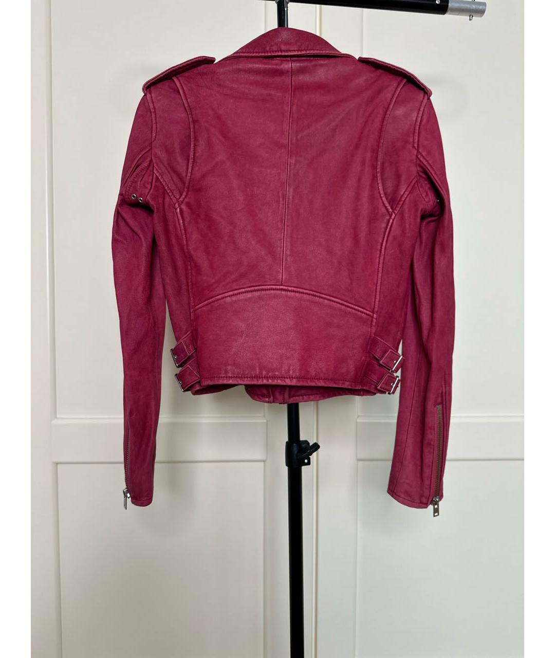 IRO Розовая кожаная куртка, фото 2