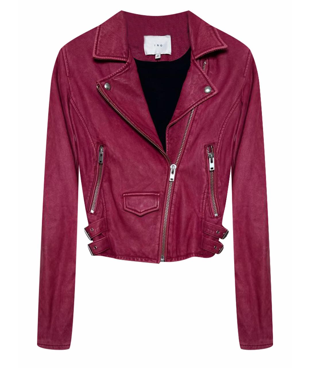 IRO Розовая кожаная куртка, фото 1