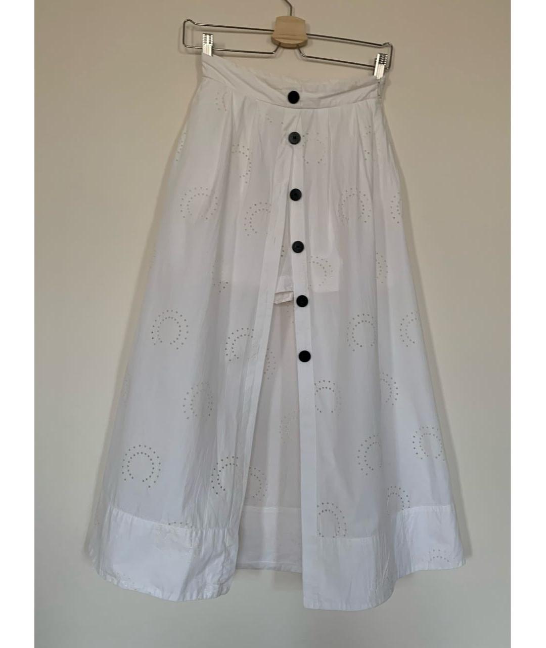 MAJE Белая хлопковая юбка-шорты, фото 8