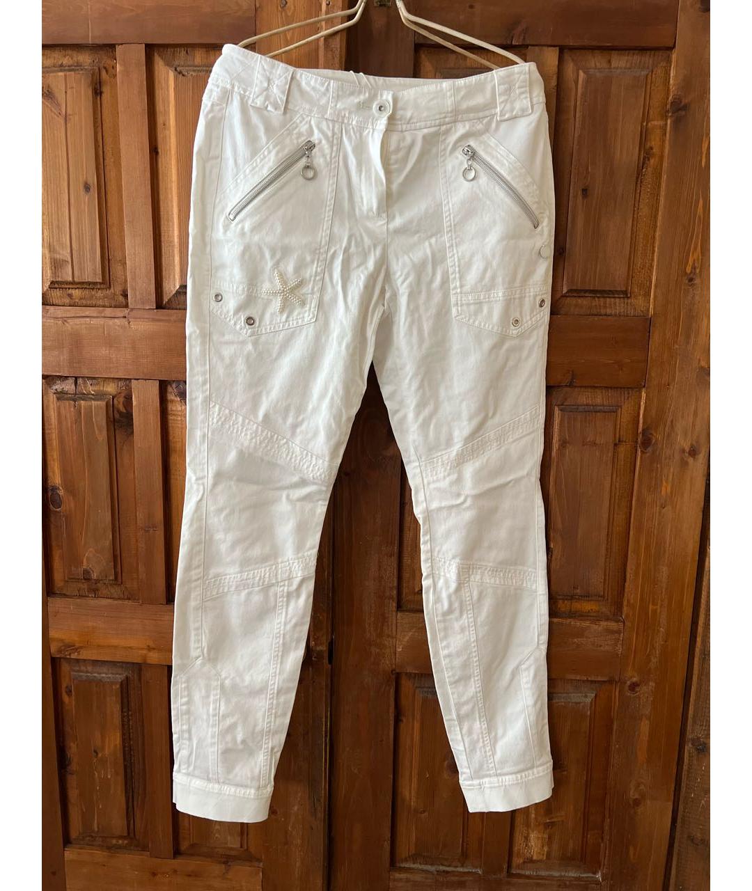 SPORTALM Белые хлопковые брюки широкие, фото 5