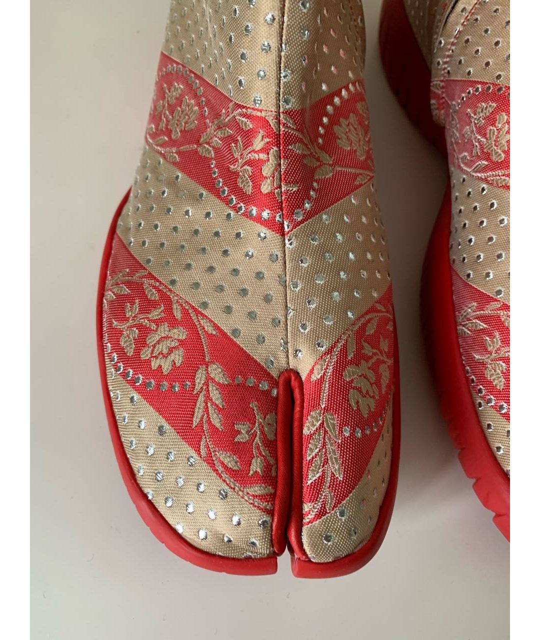 MAISON MARGIELA Красные текстильные кроссовки, фото 3