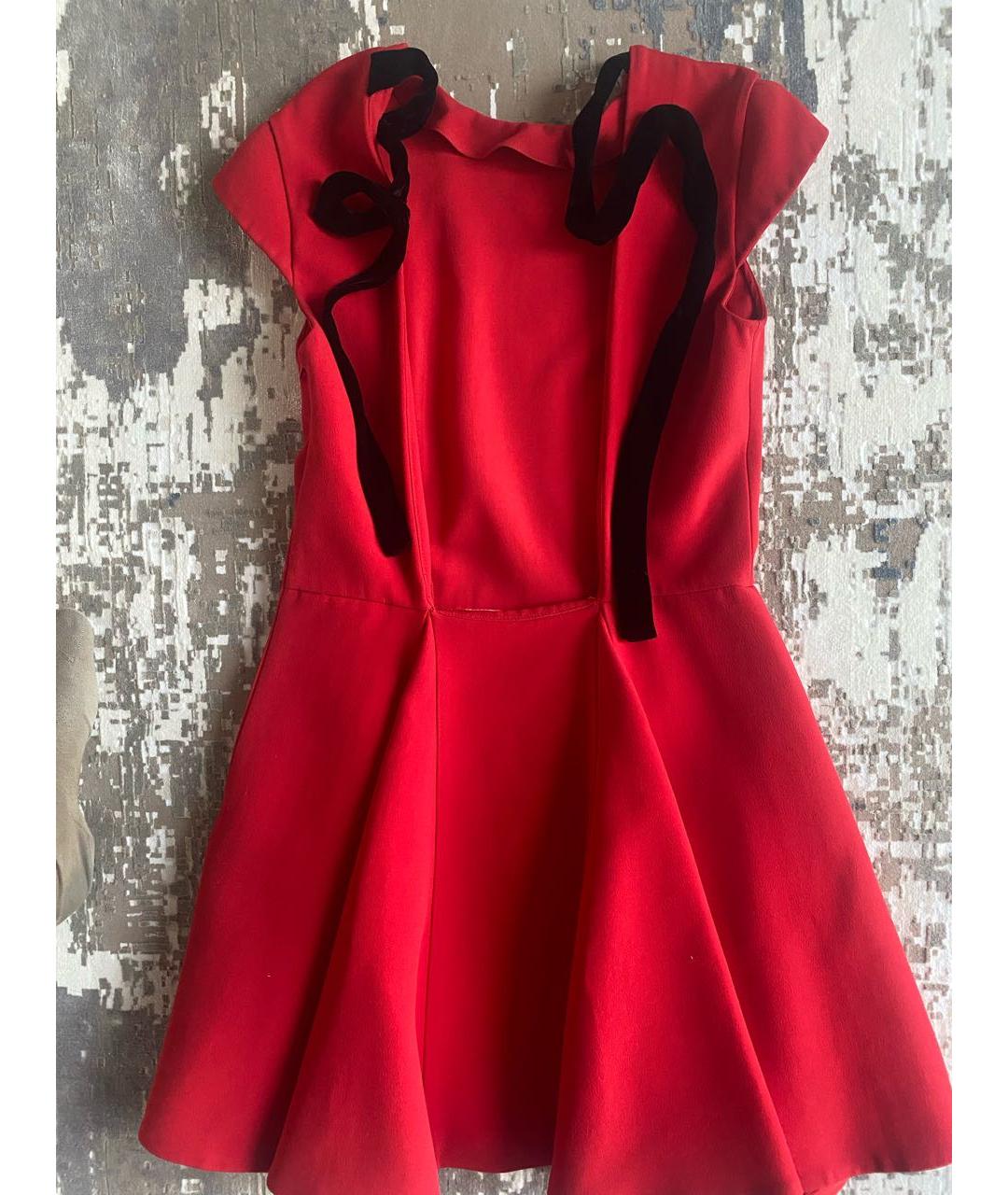 MIU MIU Красное вискозное коктейльное платье, фото 5