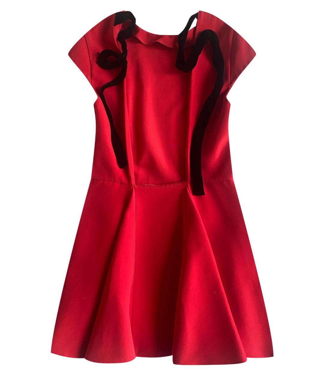 MIU MIU Красное вискозное коктейльное платье, фото 1