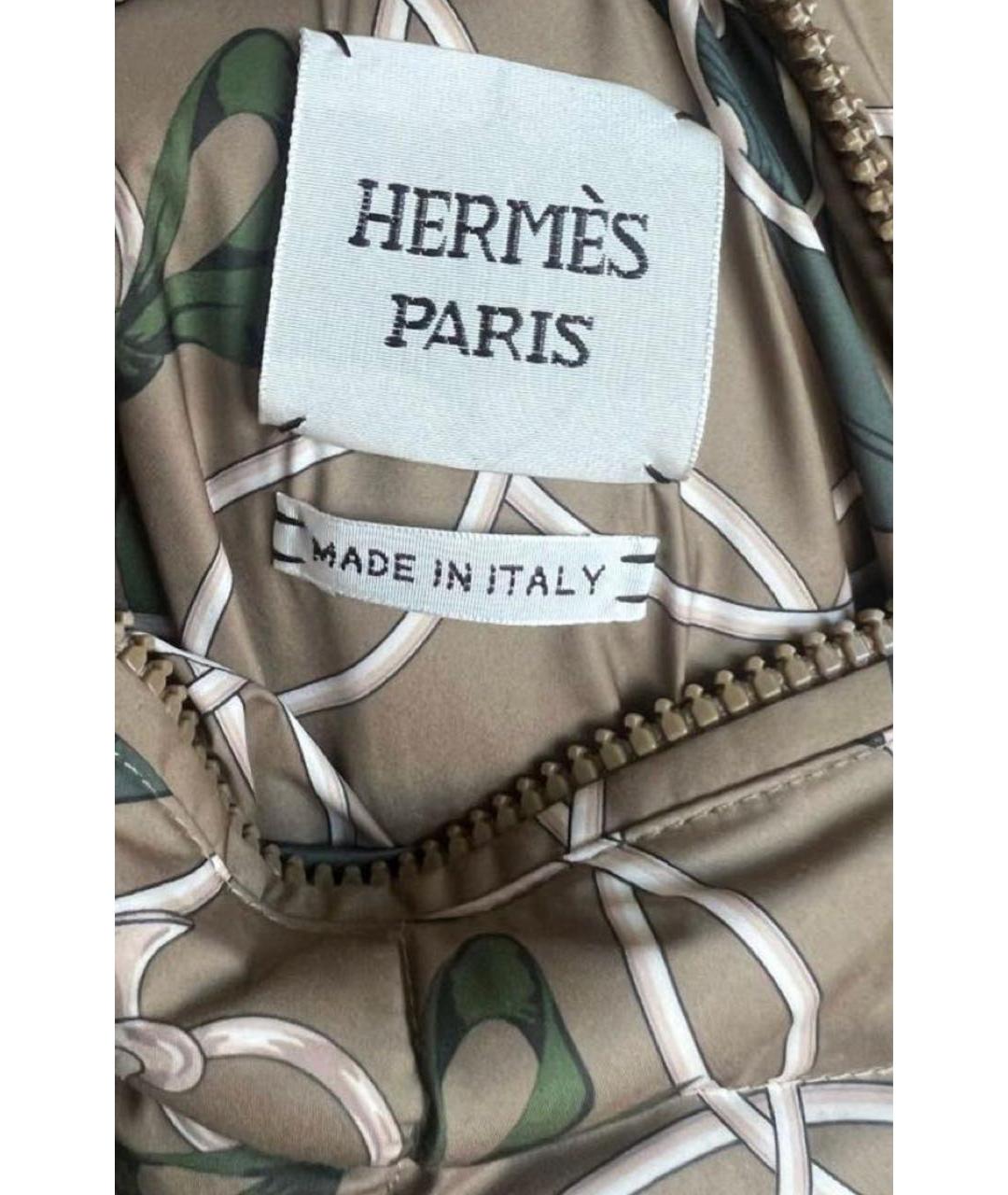 HERMES Бежевый пуховик, фото 7