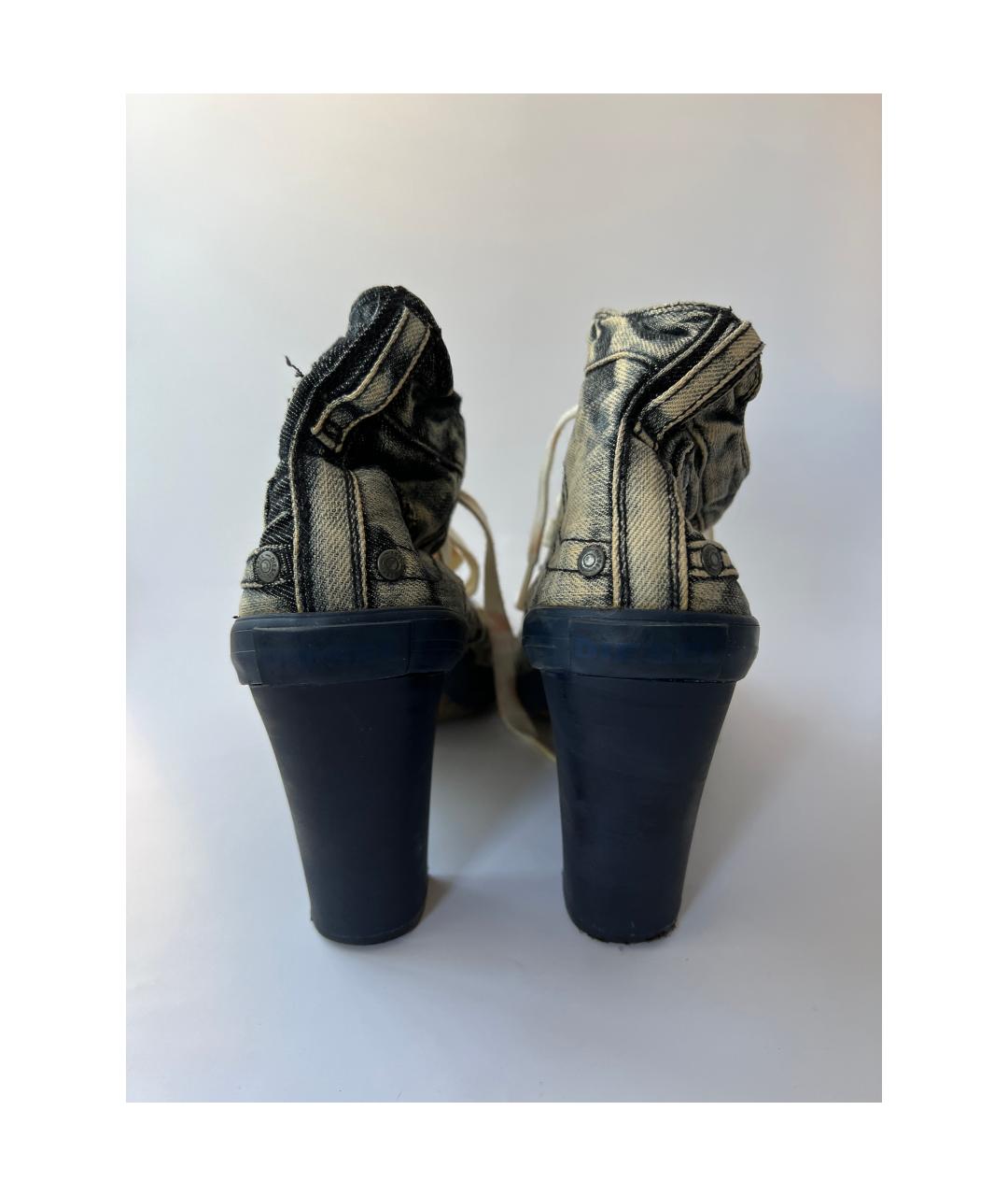 DIESEL Синие текстильные ботинки, фото 4