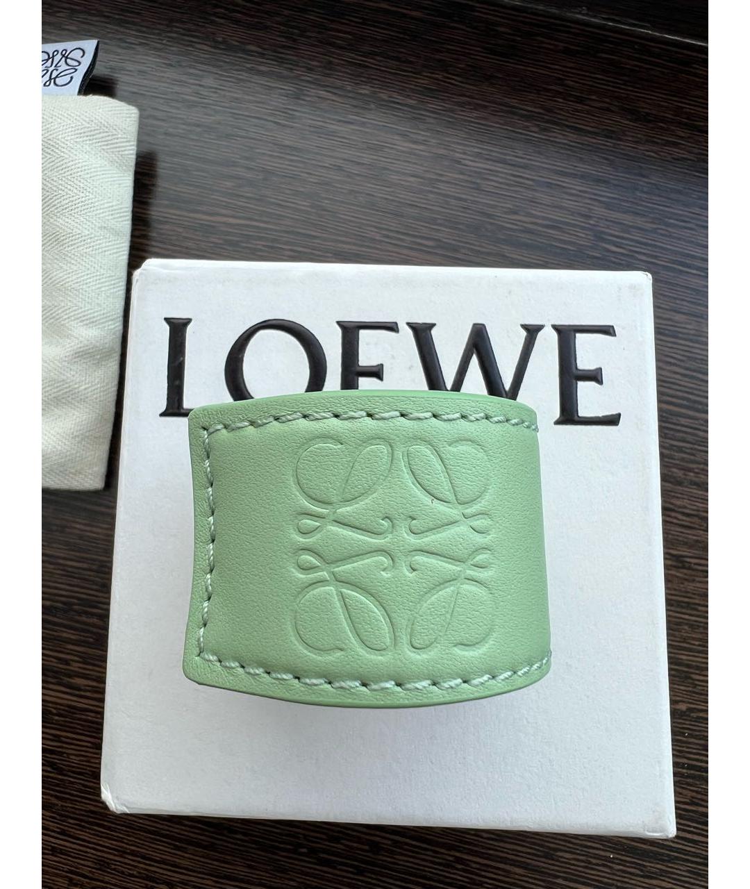 LOEWE Салатовый кожаный браслет, фото 2