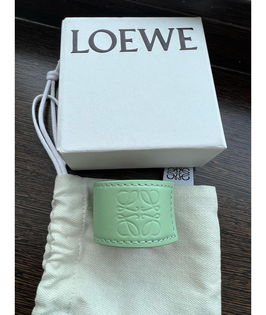 LOEWE Салатовый кожаный браслет, фото 3