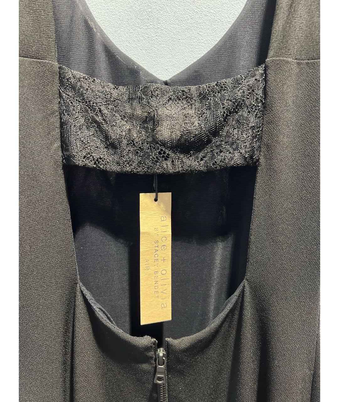 ALICE+OLIVIA Черное полиэстеровое вечернее платье, фото 3