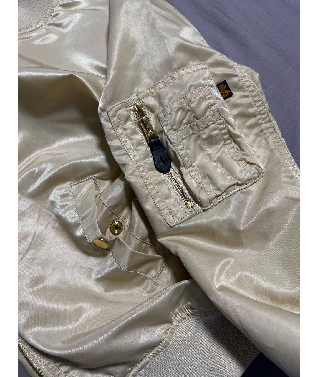 ALPHA INDUSTRIES Золотая полиэстеровая куртка, фото 7
