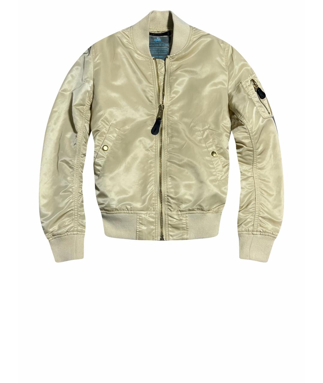 ALPHA INDUSTRIES Золотая полиэстеровая куртка, фото 1
