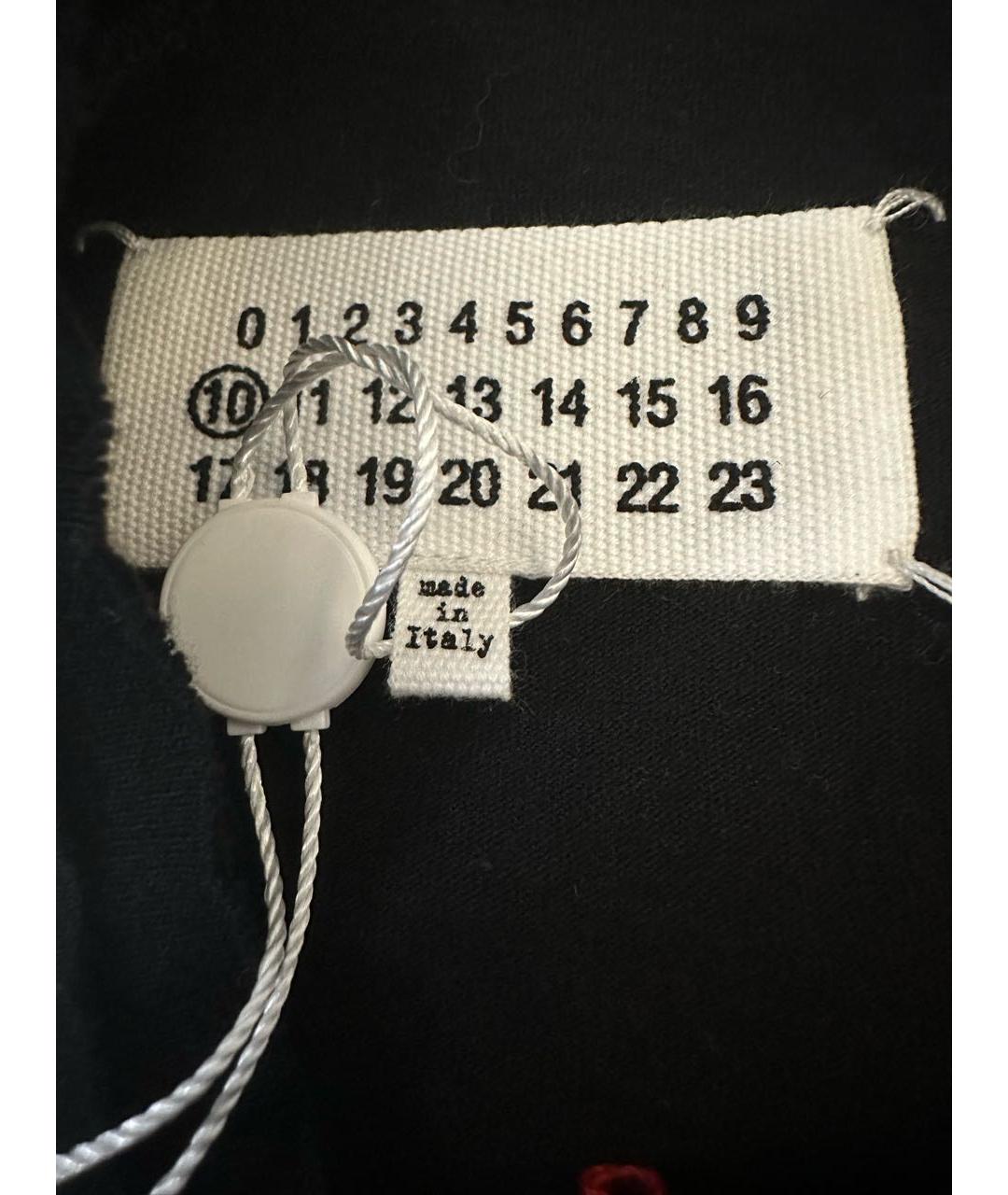 MAISON MARGIELA Черная хлопковая футболка, фото 3