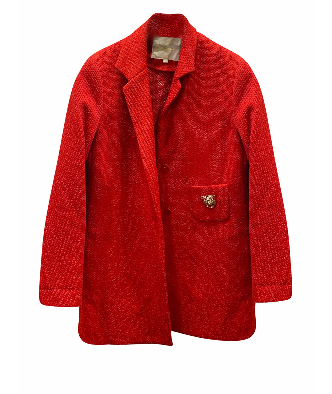 MAJE Красное хлопковое пальто, фото 1