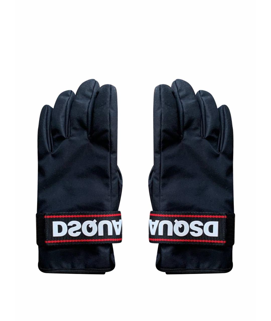 DSQUARED2 Черные синтетические перчатки, фото 1