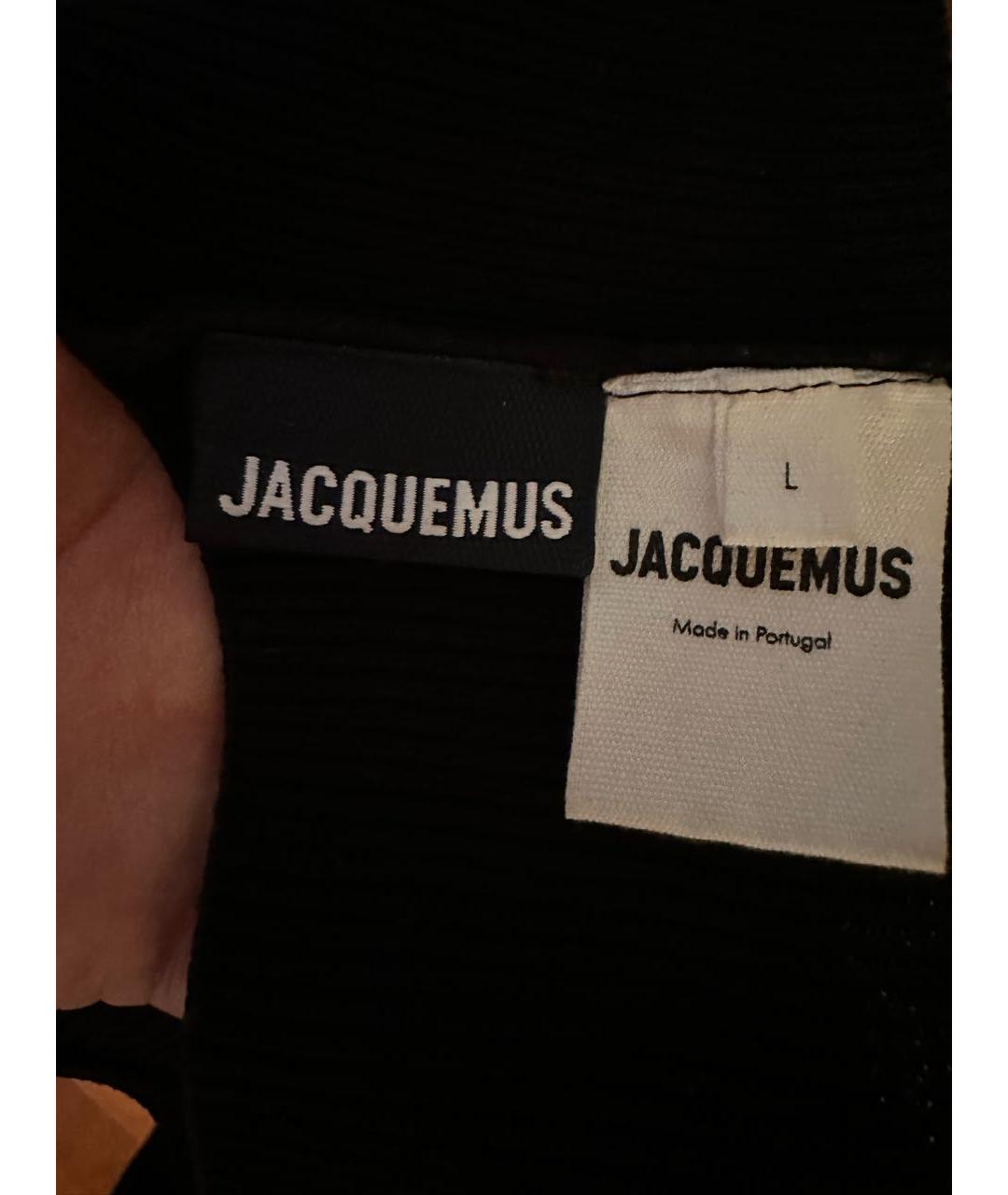 JACQUEMUS Черная вискозная майка, фото 6