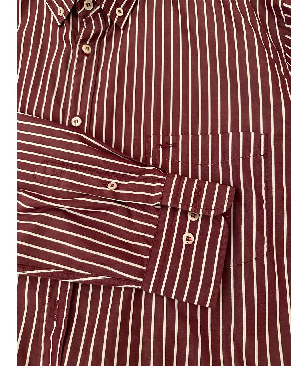 PAUL & SHARK Бордовая хлопковая классическая рубашка, фото 4