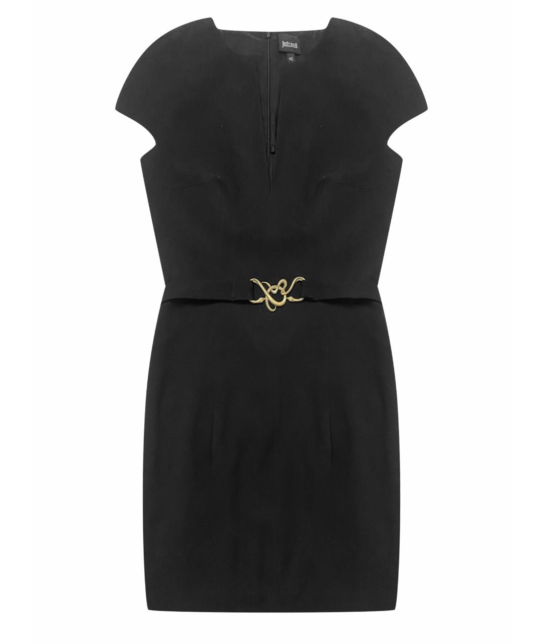 JUST CAVALLI Черное полиэстеровое коктейльное платье, фото 1