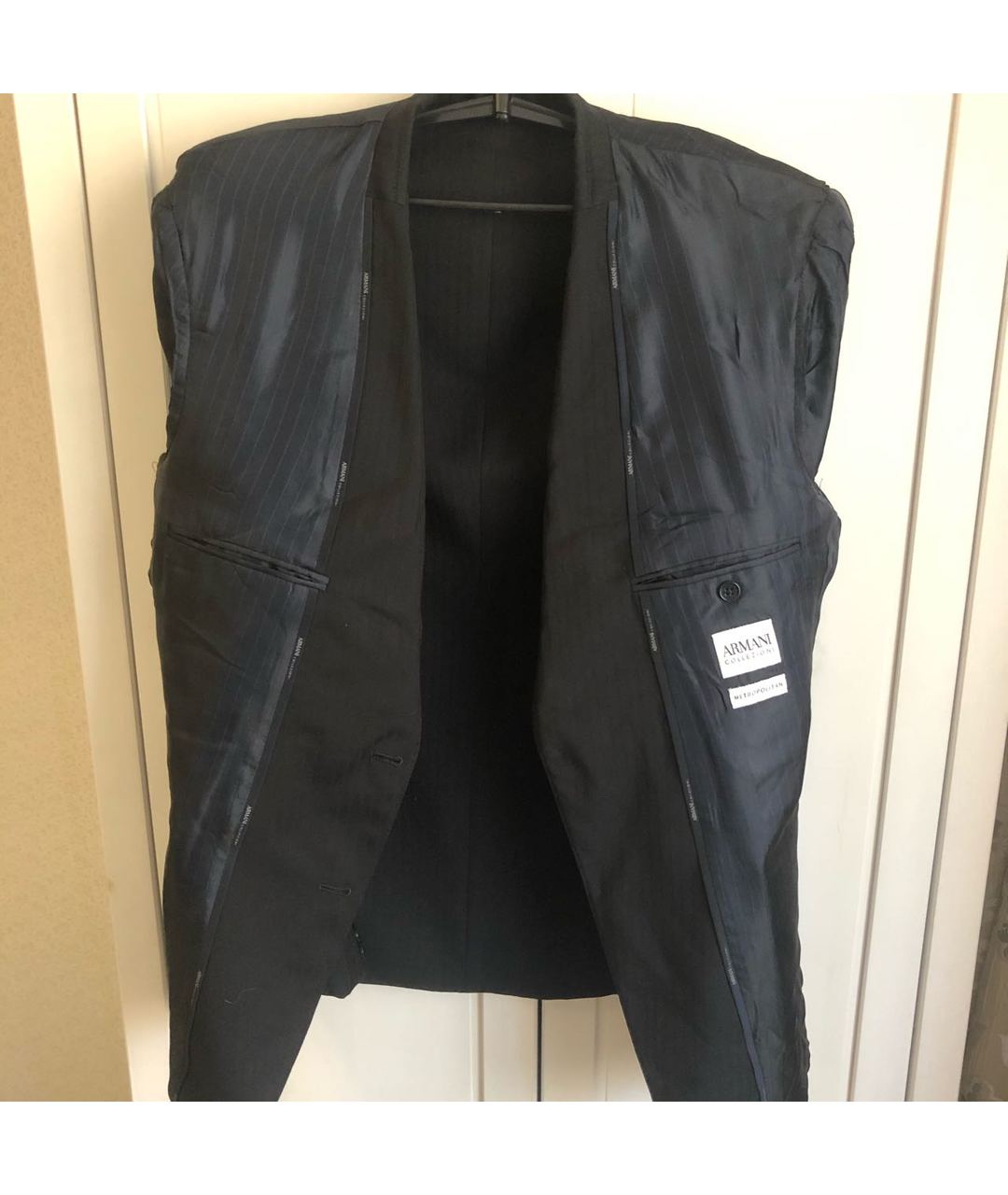 ARMANI COLLEZIONI Черный шерстяной пиджак, фото 4