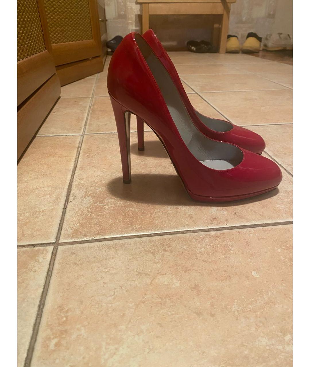 SERGIO ROSSI Красные туфли из лакированной кожи, фото 8