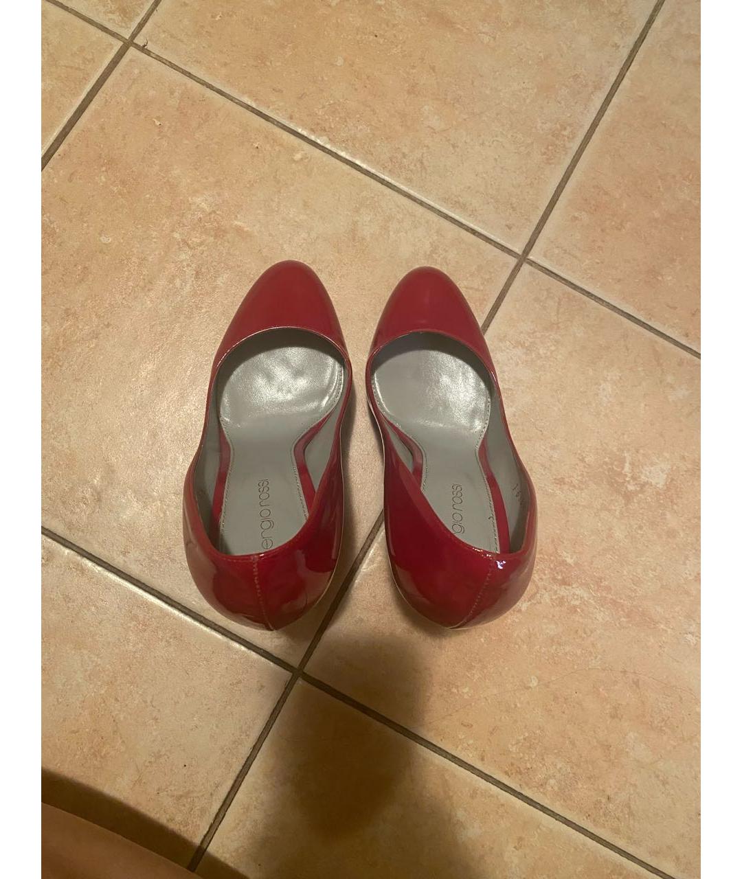 SERGIO ROSSI Красные туфли из лакированной кожи, фото 3