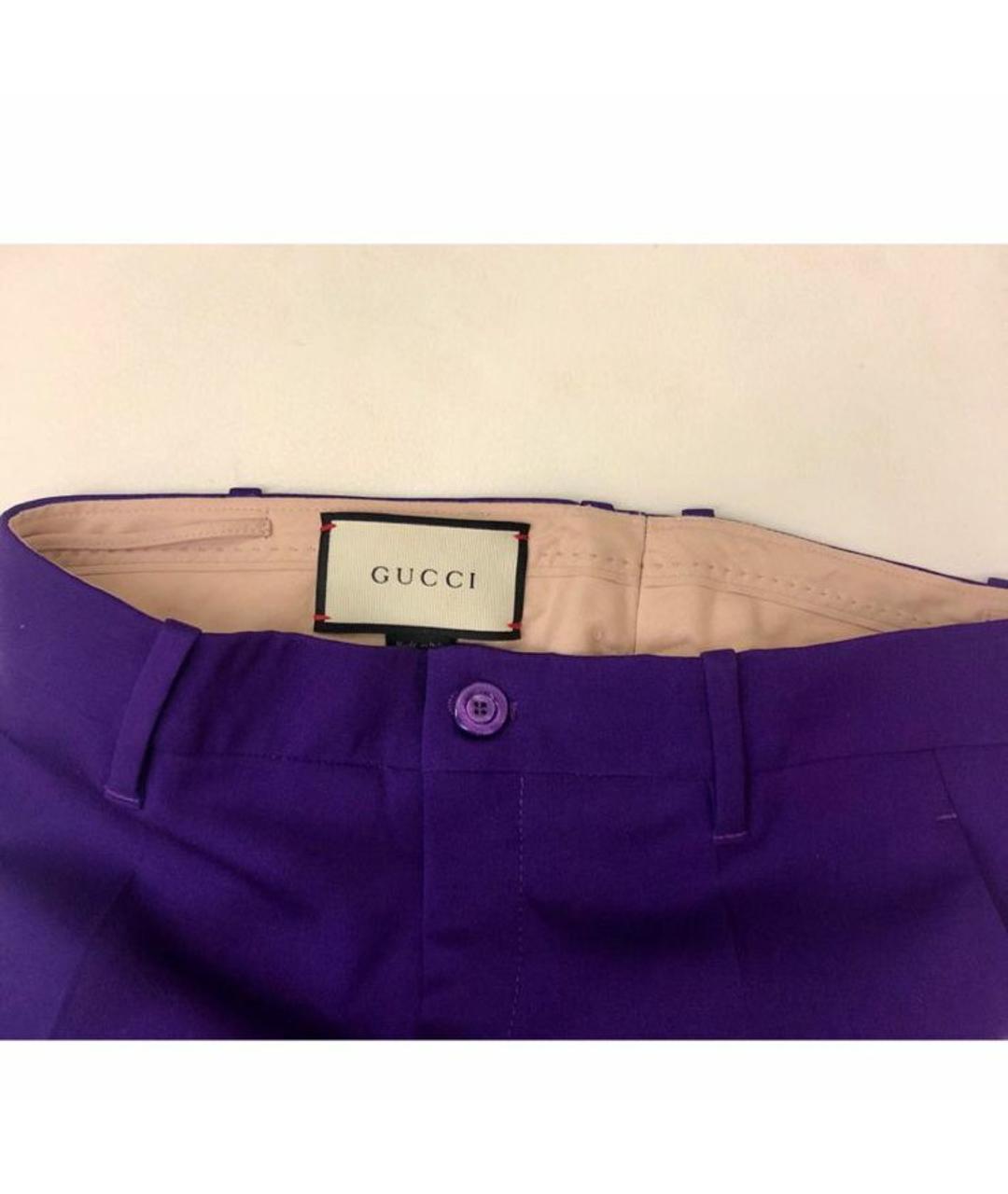 GUCCI Фиолетовые брюки узкие, фото 3