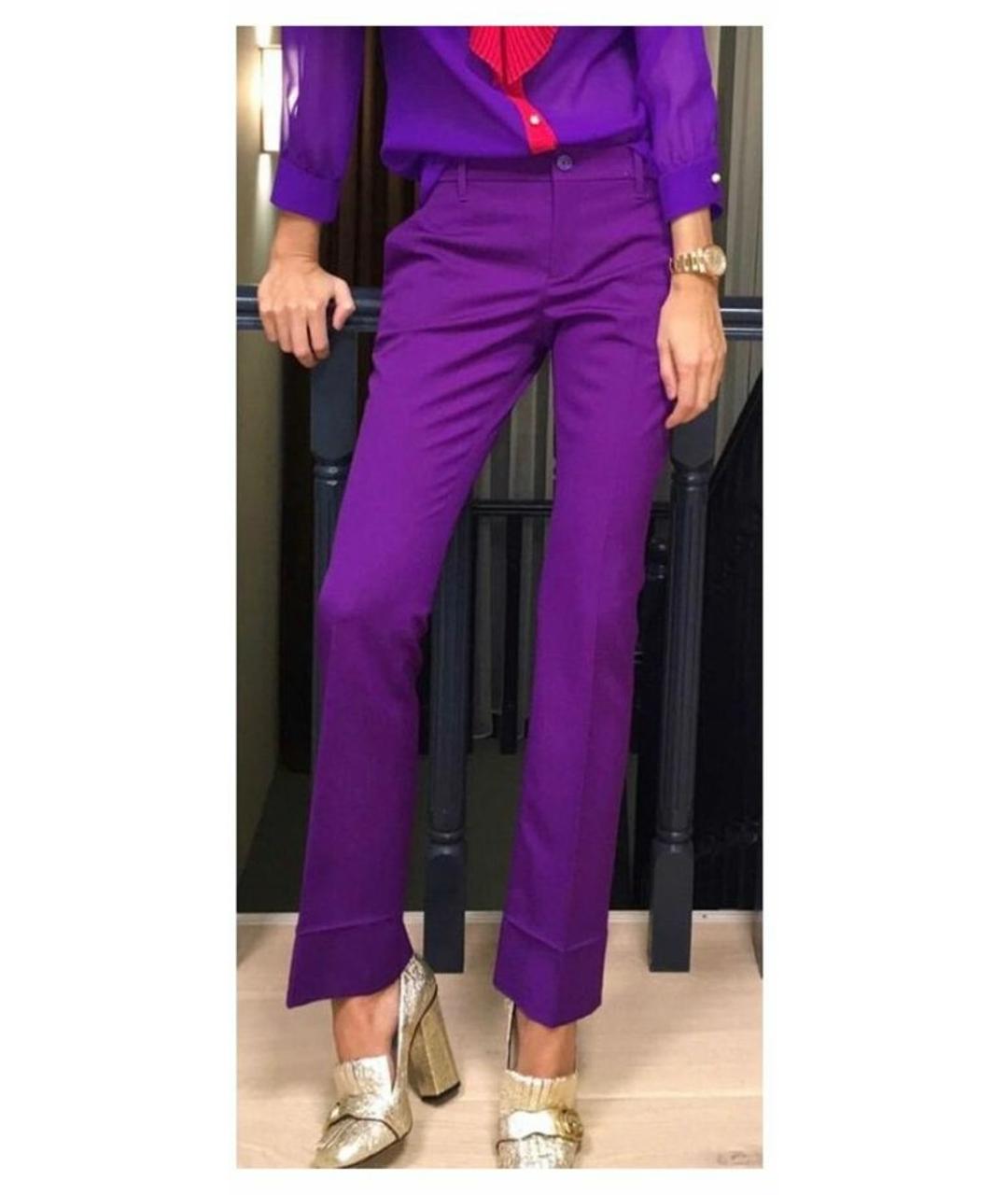 GUCCI Фиолетовые брюки узкие, фото 6
