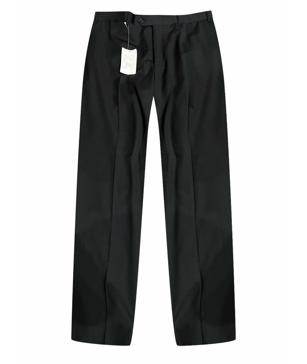 CORNELIANI Черные шерстяные классические брюки, фото 1