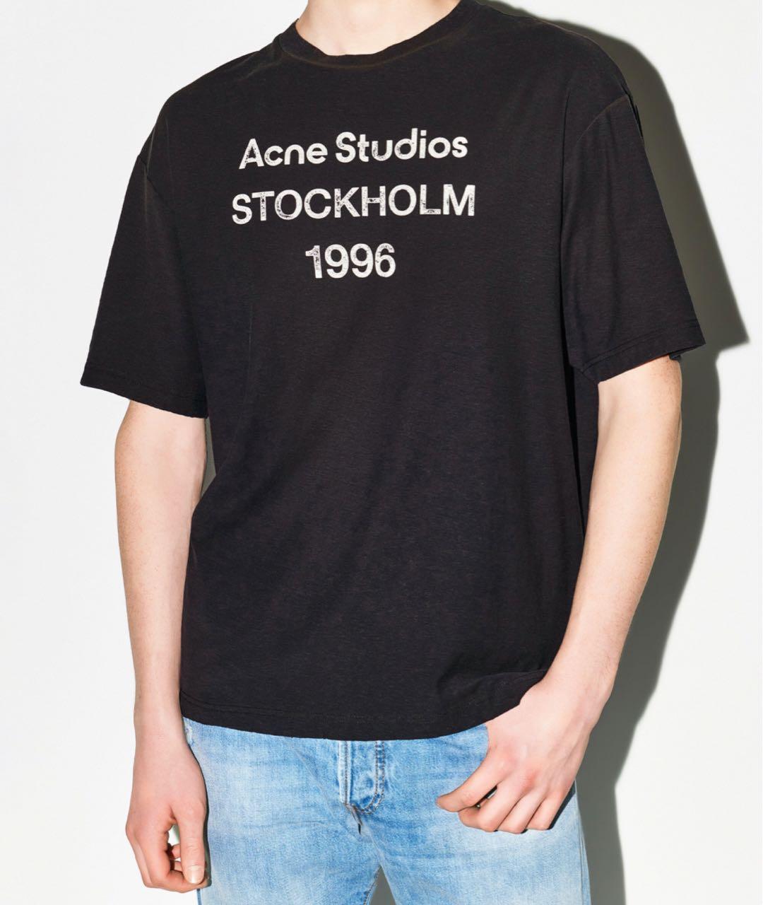 ACNE STUDIOS Черная хлопковая футболка, фото 2